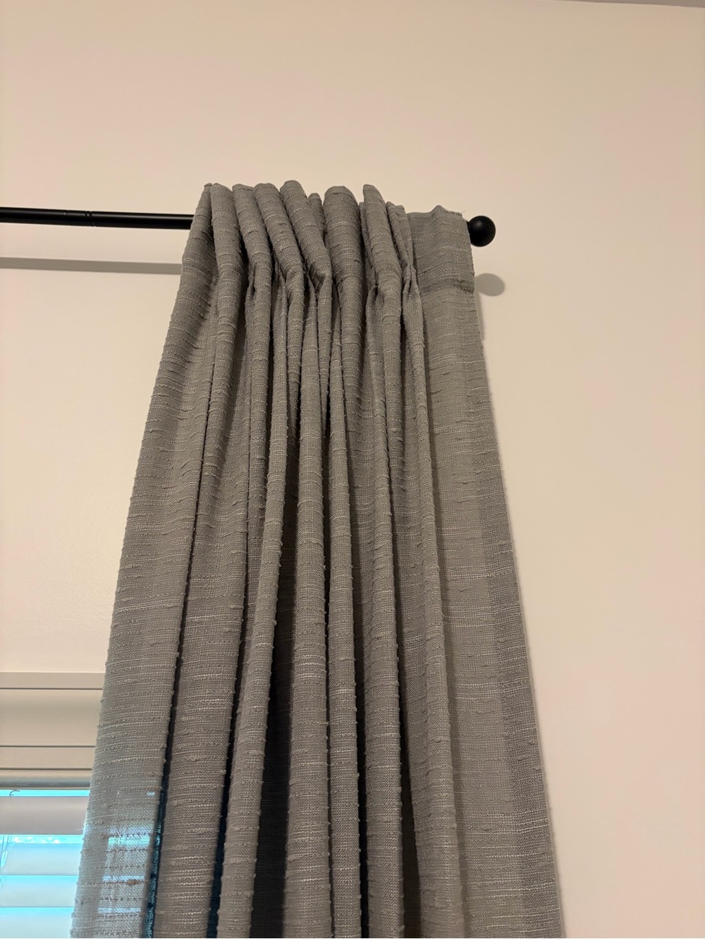Neutral Gray Semi Sheer Curtains - 4 Panels - Home Accents